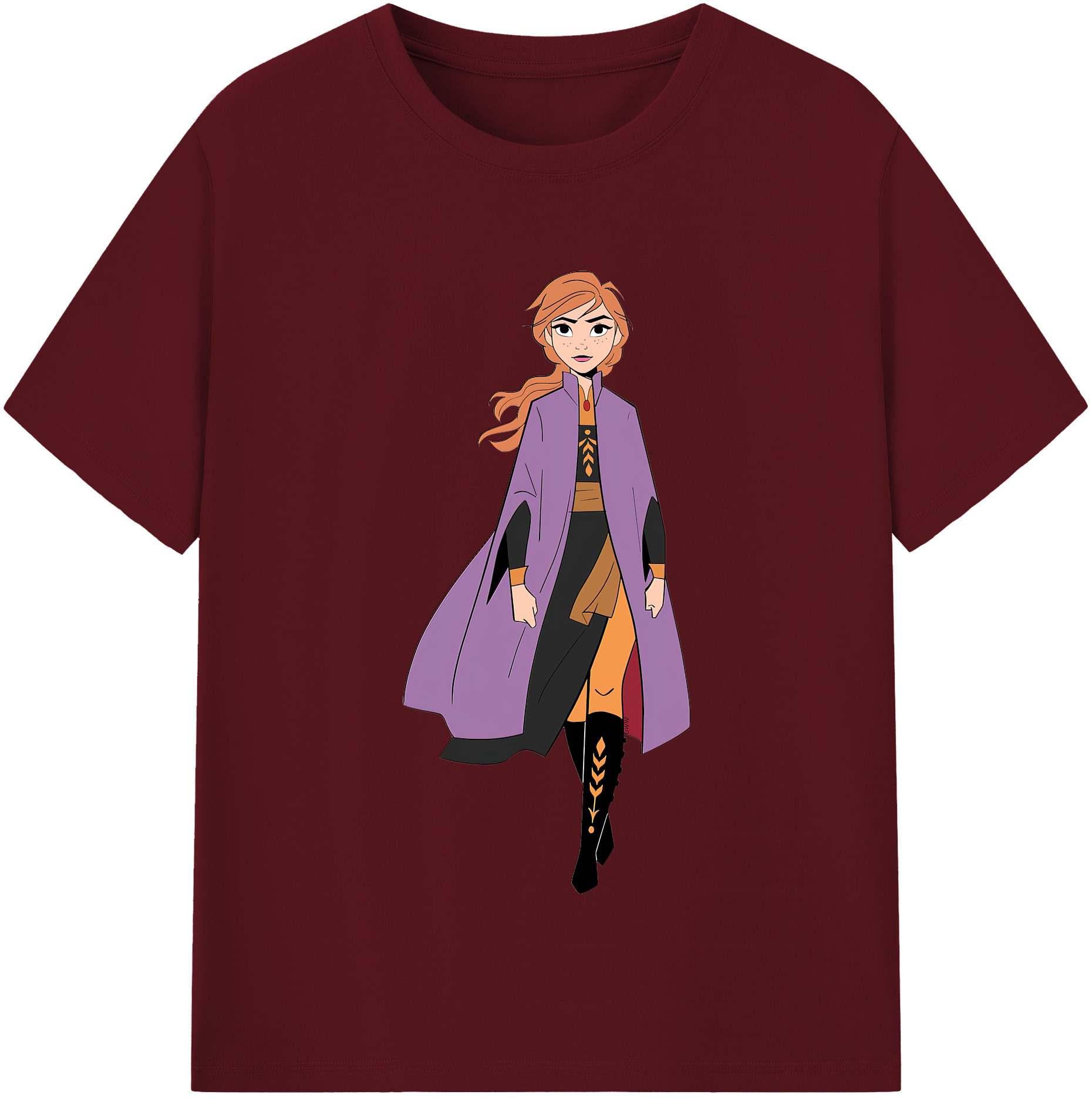 （画像用） アナと雪の女王 アンナ エルサ Frozen Anna Elsa 綿100％半袖Tシャツ（フロントプリント）